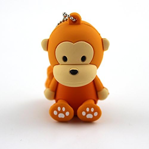 Funnyusb 32GB Cartoon Animal Monkey Shape Gift USB Flash Drive Pen Drive Memory Stick Orange Color