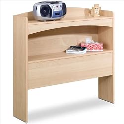 Nexera Alegria Twin Bookcase Headboard in Natural Maple Finish
