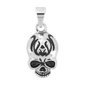 Inox Jewelry Men's Skull Stainless Steel Pendant