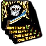 Londons Times Religion Heaven Hell Cartoons - Grin Reaper - Coasters