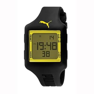 PUMA Unisex PU910791002 Slide-Large Black Yellow Digital Watch