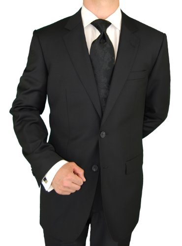 100% Pure Wool Modern Slim Fit Suit For Everyday Use 2 Button Jacket Plus Flat Front Pants Super 150′S Italian Men’s Suits Jet Black 100% Pure Wool Modern Slim Fit Suit For Everyday Use 2 Button Jacket Plus Flat Front Pants Super 150′S Italian Men’s Suits Jet Black
