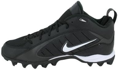 NIKE LAND SHARK MID FOOTBALL CLEATS (313398 011) BLACK/WHITE Size 9.5