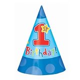 Hugs & Stitches Girl's 1st Birthday Cone Hats
