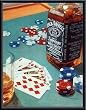 Art Poster Metal Framed Print - Poker Man's Favorite - Artist: David Marrocco- Poster Size: 24 X 18