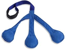 Doggles Tri Pull SMALL BLUE Dog Tug Toy