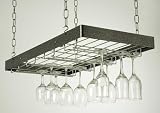 Rogar International Hanging Glass Wine Rack