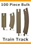 100 Piece Bulk Wooden Train Track Compatible with Thomas & Friends Wooden Railway System