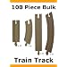 100 Piece Bulk Wooden Train Track Compatible with Thomas & Friends Wooden Railway System