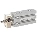 SMC CUK Series Aluminum Air Cylinder with Guide Rod Plate, Compact, Double Acting, Free Mounting, Switch Ready, Cushioned