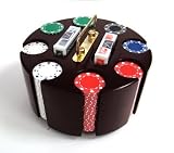 200 11.5 Gram Suited Poker Chips & Wooden Carousel