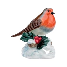 Christmas Robin - Porcelain Collectable by John Beswick New Boxed Gift (JBB10)