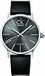 Calvin Klein Men's K7621107 Black Leather Quartz Watch with Black Dial