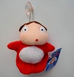 4" Ponyo on the Cliff by the Sea Little GIRL Plush Mascot Doll with Key Chain