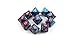 Chessex Dice Sets: Gemini Purple & Teal with Gold - Ten Sided Die d10 Set (10)