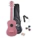 Pyle-Pro PGAKT10PK Soprano Ukulele Mini Guitar Starter Package All Ages - Pink