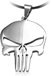 Titanium Steel Pendant with Personality Skull Super Hero the Punisher Men's Accessories, Men Necklace