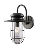 Elk 42285/1 Portside 1-Light 11-Inch W x 18-Inch H Outdoor Sconce In Matte Black