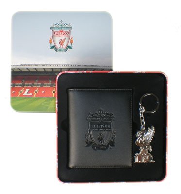 Liverpool FC. Leather Wallet and Keyring Tin Set Liverpool FC. Leather Wallet and Keyring Tin Set