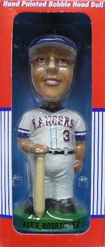 Alex Rodriguez - Texas Rangers - #3 - Hand Painted Bobble Head Doll