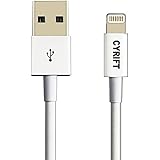CYRIFT 3.3Ft (1meter) 8-pin Lightning Cable USB Cables Charger for iPhone 6s/6 Plus/6/5s/5c/5/ iPod 7/iPad Mini/Mini 2/Mini 3/iPad 4/iPad Air/iPad Air 2-White