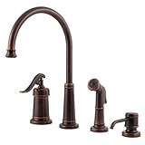 Pfister T26-4YPU Ashfield Rustic Bronze 4 Hole Kitchen Faucet