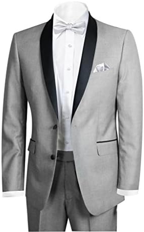 United Suit Men's 2 Button 2 Piece Set Slim Fit Tuxedo (Blazer &amp; Trouser Set)