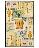 MANUFACTURERS CLOSEOUT! Safavieh Chelsea HK287A Music Multi Area Rug, 7 6 x 9 6 Oval