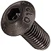 Class 12.9 Alloy Steel Socket Cap Screw, Black Oxide Finish, Button Head, Internal Hex Drive, Meets ISO 7380, 10mm Length, Fully Threaded, M4-0.7 Metric Coarse Threads, Imported (Pack of 100)