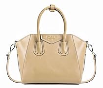 Hot Sale VIVILLI Designer Inspired Shine Leather Structured Satchel Shopper Tote Purse Bowling Handbag