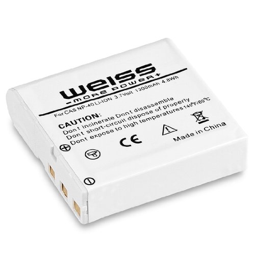 Weiss NP40 Li-Ion-Akku für Casio Exilim Z-Serie (1300 mAh)