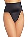 Rago Women's Wide Band Thong Panty, Black, X-Large (32)