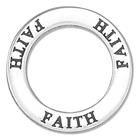 STERLING SILVER "FAITH" AFFIRMATION BAND PENDANT