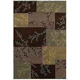 7'9 x 10'10 Shaw Rugs Concepts Primavera - 12700 Brown Rectangular