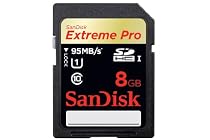 SanDisk - Carte Mémoire SDHC - Extreme Pro - UHS-I - 95 Mo/sec - 8 Go