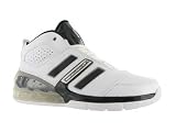 adidas Men's Bounce Artillery II Basketball Shoe,White/Black/Silver,10.5 M