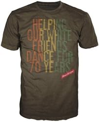 Red Stripe Helping White Friends Dance Mens T-shirt