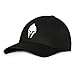 Spartan Warrior Molon Labe Military Baseball Hat Small/Medium White On Black