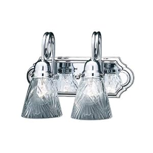 Thomas Lighting Trumpet Arm Chrome Two-Light Bath Light
