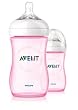 Philips Avent Naturnah Flasche SCF694/27, 260ml, Doppelpack rosa