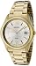 Gold Tone Stainless Steel Dress Silver Tone Dial