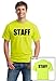 STAFF | Neon Two Sided Print - Event, Concert, Party, Festival Unisex T-shirt