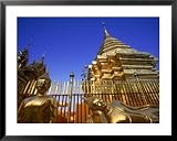 Reclining Buddha, Chiang Mia, Thailand Photography Framed Art Poster Print by Walter Bibikow, 39x31