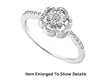 Stunning 10k. Solid Gold Genuine Diamond Promise Ring