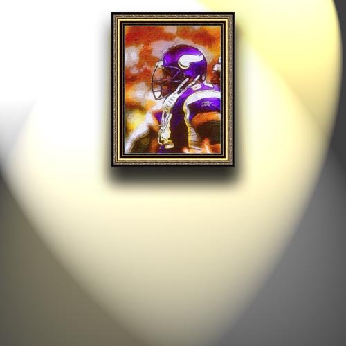 Completely Handpainted American Football Sport Painting, Custom Order FL2911, Oil on Canvas, with Option to Paint Jerry, Brett & Co. from Any Other Favorite Photograph or Picture, Unframed, Size 23'' x 31