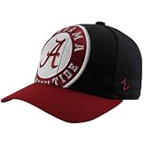 Zephyr Alabama Crimson Tide Crimson-Black Masquerade Fitted Hat (6 7/8)