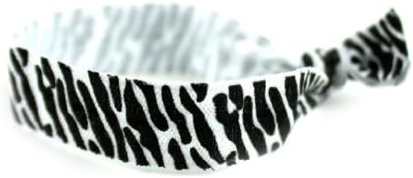 One Up Bands Women's Zebra Craze Hair Tie One Size Fits Most
