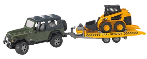 Bruder 02923 - Jeep Wrangler mit Fahrzeugtransportanh&auml;nger