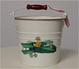 Vintage-style White Airplane Baby Bucket