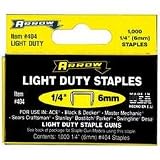 41oFFutxf1L. SL160  Arrow Fastener 404 Light Duty Staple 1/4   1000 Pk(pack of 5)